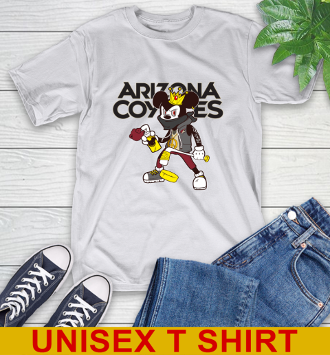Arizona Coyotes NHL Hockey Mickey Peace Sign Sports T-Shirt 12