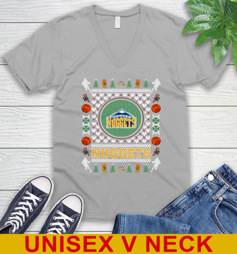 Denver Nuggets Merry Christmas NBA Basketball Loyal Fan V-Neck T-Shirt 3