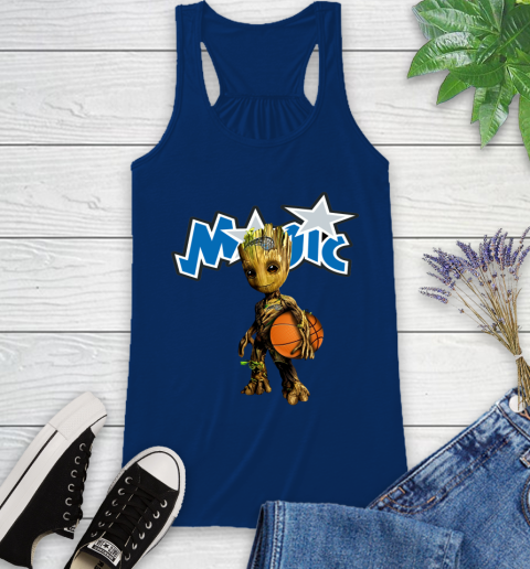 Orlando Magic NBA Basketball Groot Marvel Guardians Of The Galaxy Racerback Tank 9