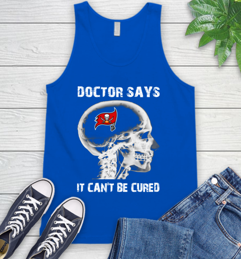NFL Tampa Bay Buccaneers Football Skull It Can't Be Cured Shirt Tank Top 4