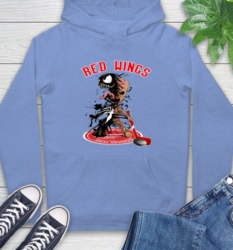 NHL Detroit Red Wings Hockey Venom Groot Guardians Of The Galaxy Hoodie 11