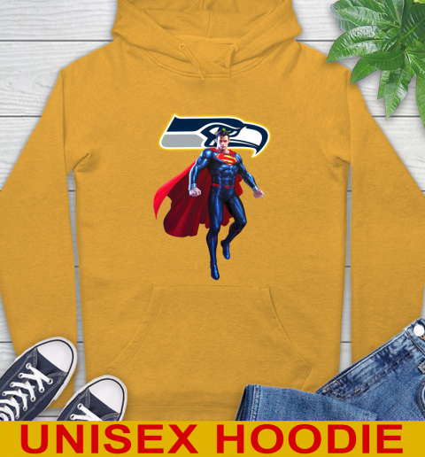 NFL Superman DC Sports Football Seattle Seahawks Hoodie 3