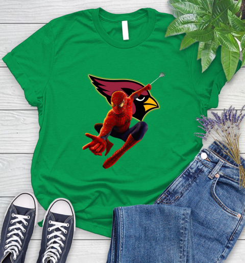 NFL Spider Man Avengers Endgame Football Arizona Cardinals Women's T-Shirt 6