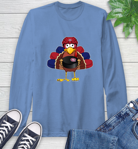Montreal Canadiens Turkey Thanksgiving Day Long Sleeve T-Shirt 11