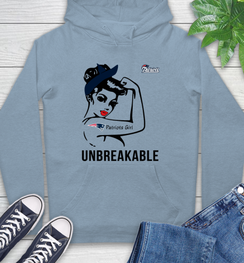 NFL New England Patriots Girl Unbreakable Football Sports Hoodie 6