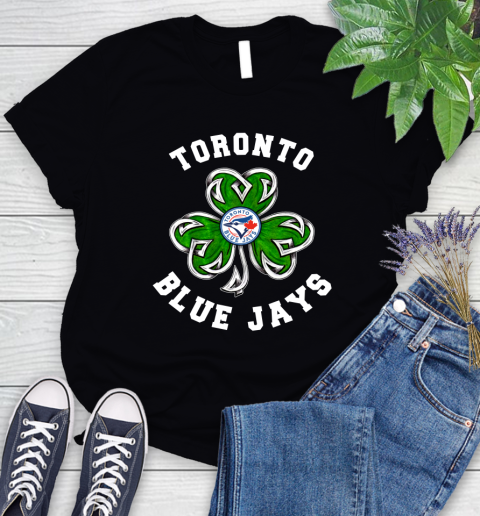 MLB Toronto Blue Jays Three Leaf Clover St Patrick's Day Baseball Sports Women's T-Shirt