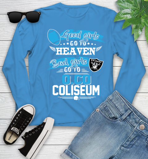 Oakland Raiders NFL Bad Girls Go To O.Co Coliseum Shirt Youth Long Sleeve 8