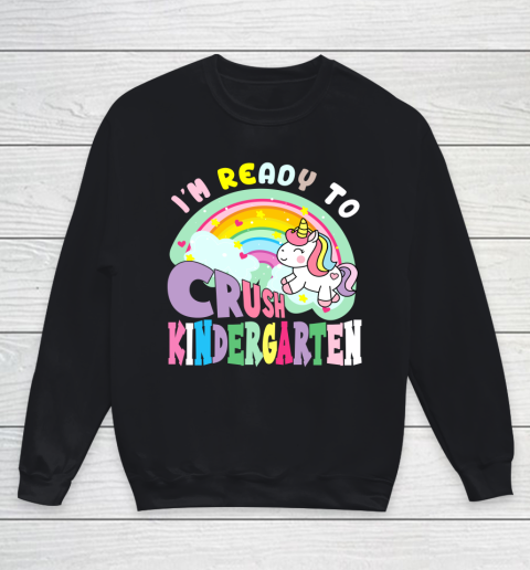 Back to school shirt ready to crush kindergarten unicorn Youth Sweatshirt