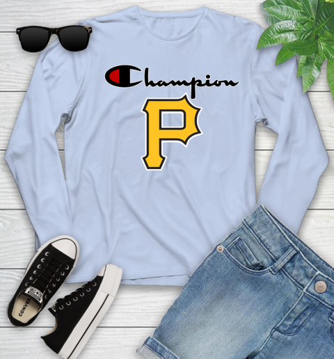 MLB Baseball Pittsburgh Pirates Champion Shirt Youth Long Sleeve 6