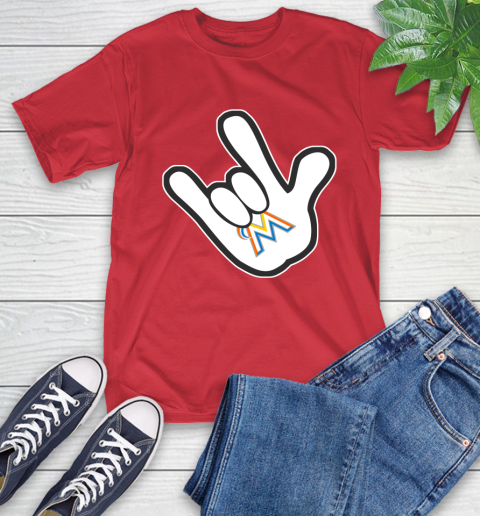 Miami Marlins MLB Baseball Mickey Rock Hand Disney T-Shirt 10