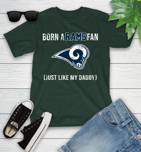 NFL Los Angeles Rams Football Loyal Fan Just Like My Daddy Shirt Youth T-Shirt 4