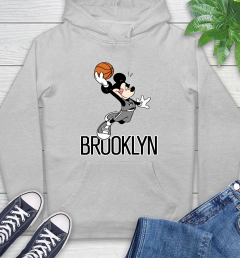 NBA Basketball Brooklyn Nets Cheerful Mickey Mouse Shirt Hoodie 6