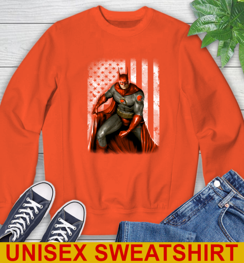 Cleveland Browns NFL Football Batman DC American Flag Shirt Sweatshirt 3