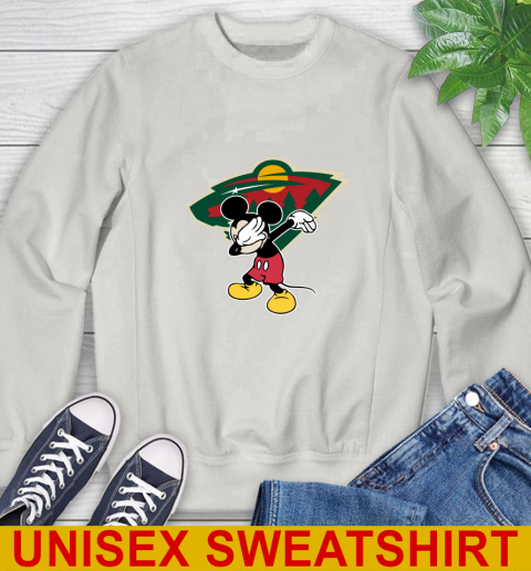 Minnesota Wild NHL Hockey Dabbing Mickey Disney Sports Sweatshirt 12