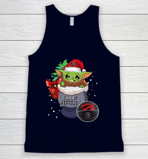 Toronto Raptors Christmas Baby Yoda Star Wars Funny Happy NBA Tank Top 3