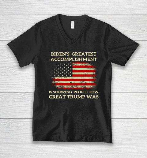 Funny Biden's Greatest Accomplishment Is Showing Trump 2024 V-Neck T-Shirt
