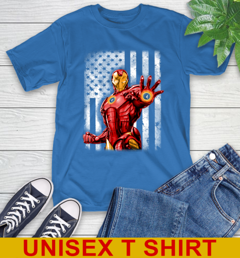 Minnesota Timberwolves NBA Basketball Iron Man Avengers American Flag Shirt T-Shirt 11