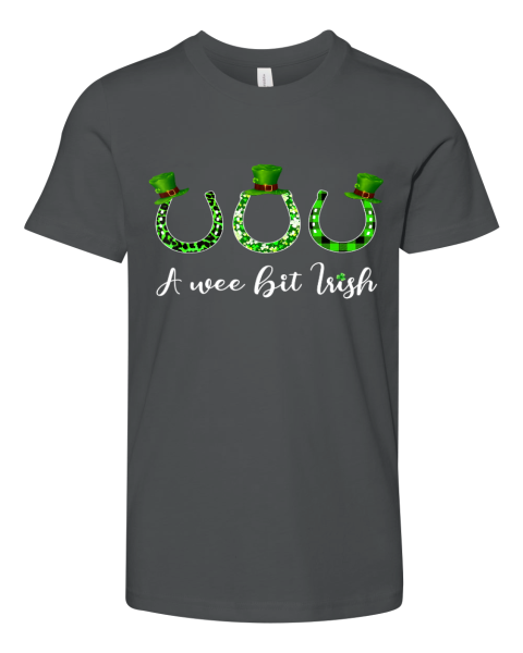 A wee bit Irish Horseback Riding Equestrian St. Patricks Day Premium Youth T-shirt