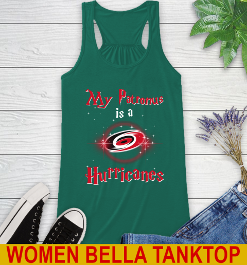 NHL Hockey Harry Potter My Patronus Is A Carolina Hurricanes Racerback Tank 5