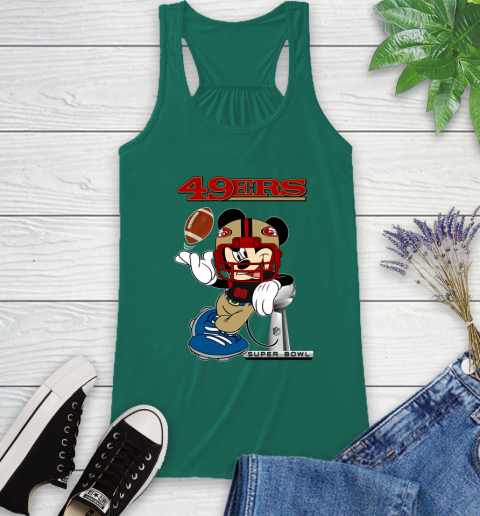 NFL San Francisco 49ers Mickey Mouse Disney Super Bowl Football T Shirt Racerback Tank 7