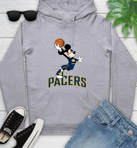 NBA Basketball Indiana Pacers Cheerful Mickey Mouse Shirt Youth Hoodie 6