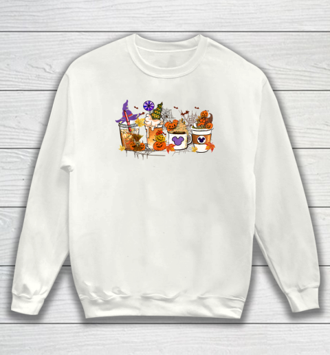 Halloween Spooky Season Pumpkin Iced Latte Coffee Sweatshirt