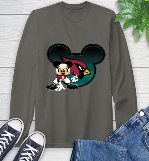 NFL Arizona Cardinals Mickey Mouse Disney Football T Shirt Long Sleeve T-Shirt 8