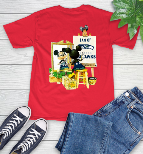 NFL Football Seattle Seahawks Mickey Drawing Shirt 12