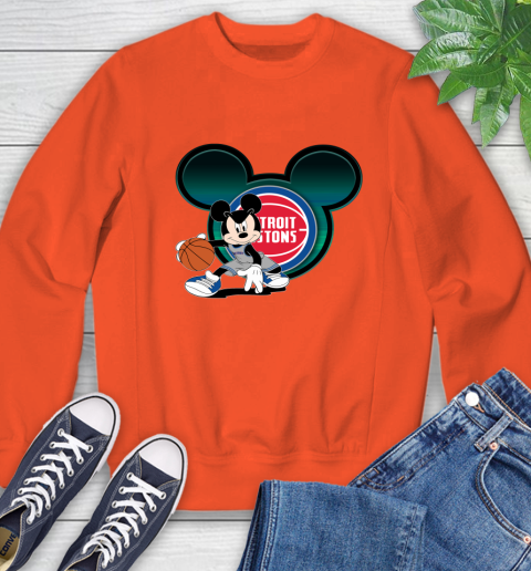 NBA Detroit Pistons Mickey Mouse Disney Basketball Sweatshirt 4