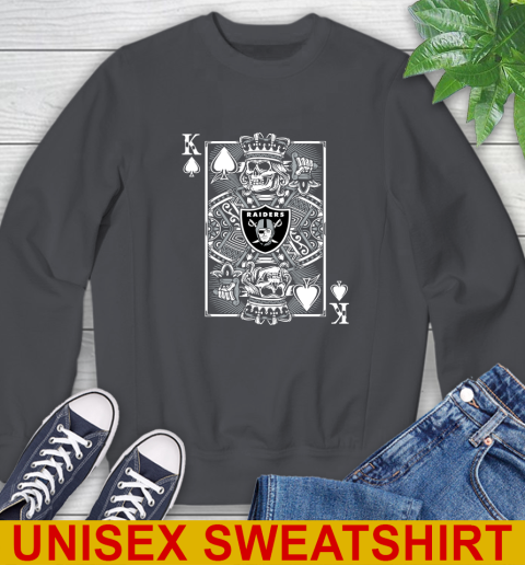 Oakland Raiders NFL Football The King Of Spades Death Cards Shirt Sweatshirt 7