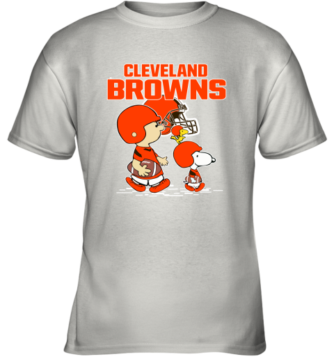 Cleveland Browns Let's Play Football Together Snoopy NFL Youth T-Shirt