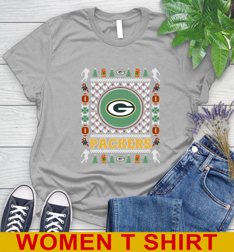 Green Bay Packers Merry Christmas NFL Football Loyal Fan Women's T-Shirt 5