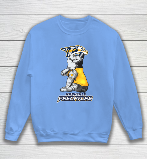 NHL My Cat Loves Nashville Predators Hockey Sweatshirt 8
