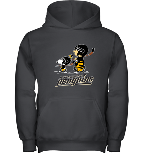Let's Play Pittsburgh Penguins Ice Hockey Snoopy NHL Youth Hoodie