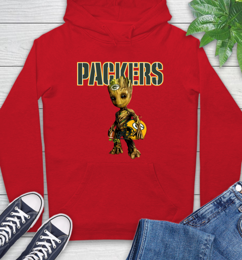 Green Bay Packers NFL Football Groot Marvel Guardians Of The Galaxy Hoodie - Image 11
