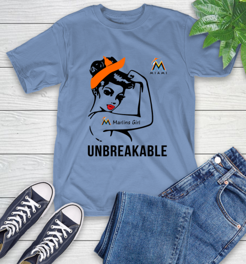 MLB Miami Marlins Girl Unbreakable Baseball Sports T-Shirt 11