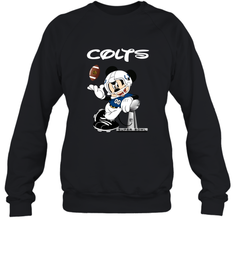 Mickey Colts Taking The Super Bowl Trophy Football Sweatshirt