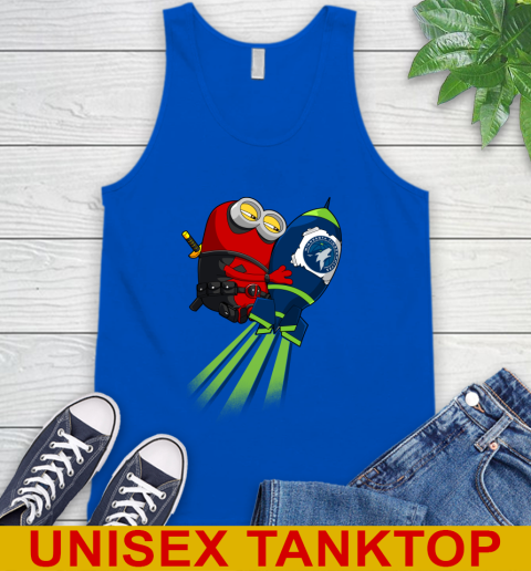 NBA Basketball Minnesota Timberwolves Deadpool Minion Marvel Shirt Tank Top 4