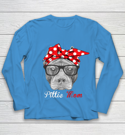Dog Mom Shirt Pittie Mom Shirt for Pitbull Dog Lovers Mothers Day Youth Long Sleeve 5