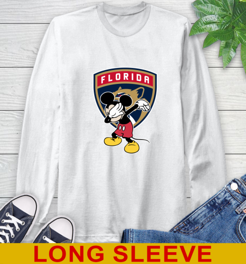 Florida Panthers NHL Hockey Dabbing Mickey Disney Sports Long Sleeve T-Shirt