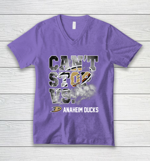 NHL Anaheim Ducks Hockey Can't Stop Vs V-Neck T-Shirt 8
