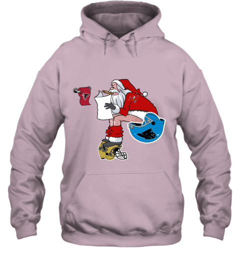 1y2r santa claus tampa bay buccaneers shit on other teams christmas hoodie 23 front light pink
