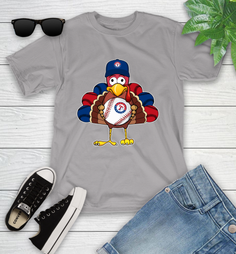 Texas Rangers Turkey thanksgiving Youth T-Shirt 4