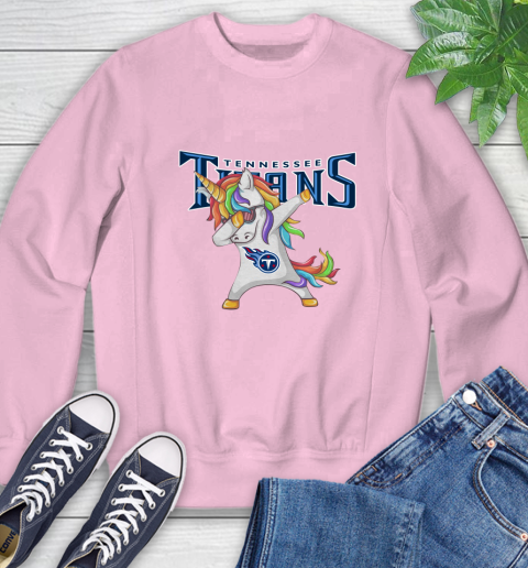 Tennessee Titans NFL Football Funny Unicorn Dabbing Sports Sweatshirt 9