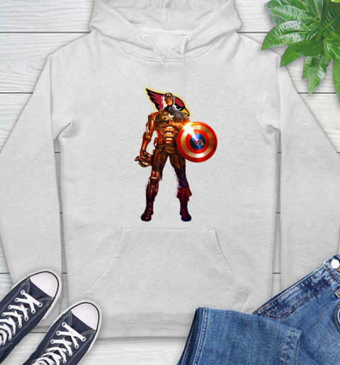 NFL Captain America Marvel Avengers Endgame Football Sports Arizona Cardinals Hoodie