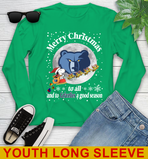 Memphis Grizzlies Merry Christmas To All And To Grizzlies A Good Season NBA Basketball Sports Youth Long Sleeve 7