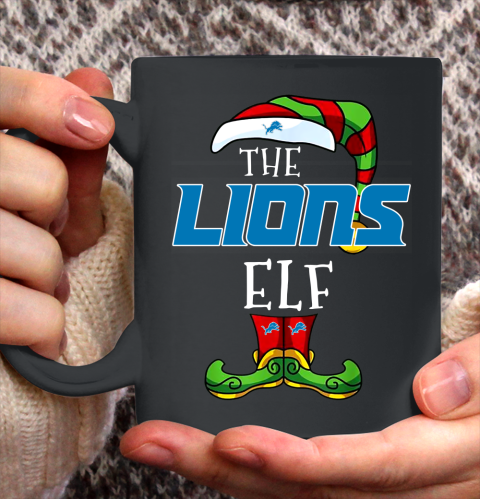 Detroit Lions Christmas ELF Funny NFL Ceramic Mug 11oz 2