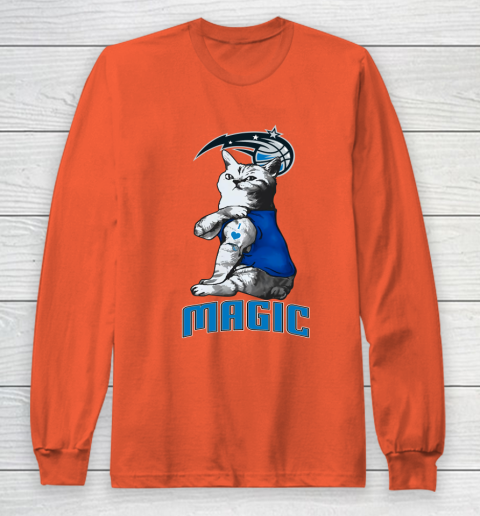 NBA Basketball My Cat Loves Orlando Magic Long Sleeve T-Shirt 3