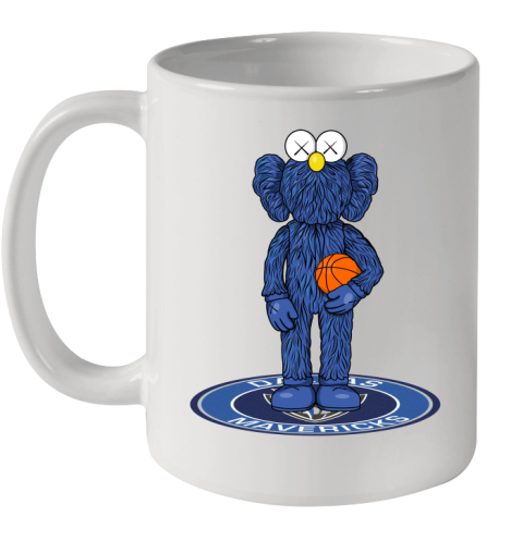 NBA Basketball Dallas Mavericks Kaws Bff Blue Figure Shirt Ceramic Mug 11oz