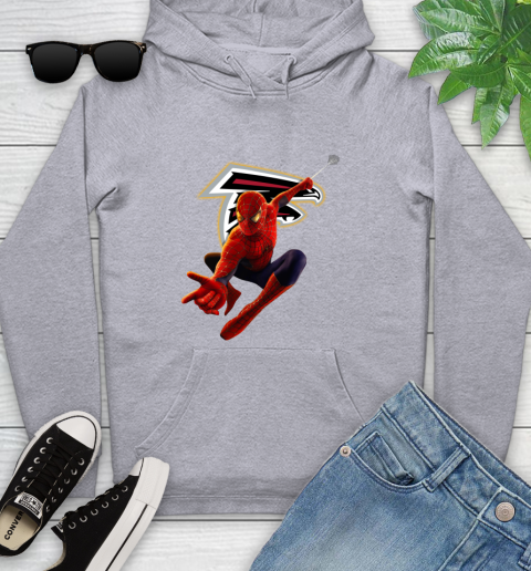 NFL Spider Man Avengers Endgame Football Atlanta Falcons Youth Hoodie 6